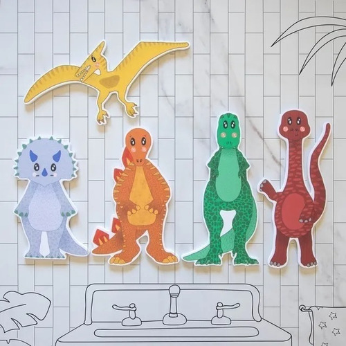 Imagen 2 de 5 de Figuras Goma Eva Animales P/ Bañera Agua Bichos Selva Bebe