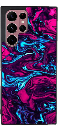 Funda Para Galaxy Marmol Pintura Colores Rosa Azul Morado