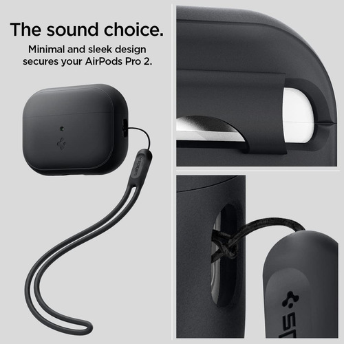 Imagen 5 de 7 de Case Spigen Silicone Fit Con Ajuste AirPods Pro 2da Gen