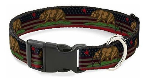 Cat Collar Breakaway Cali Bear Star Stripe Us Flag Stretch 8