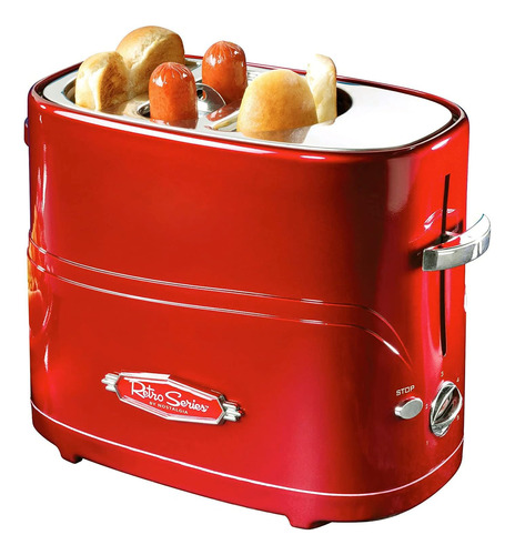 Hdt600retrored Pop-up 2 Hot Dog Y Pan Tostadora Mini Pi...