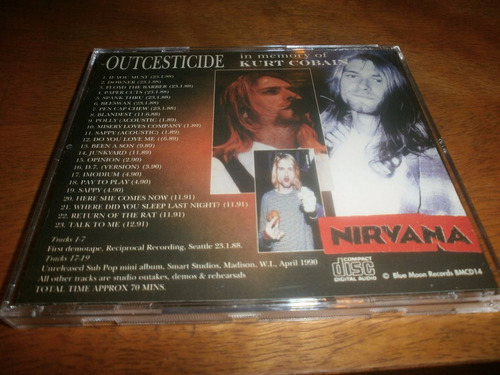 Nirvana - Outcesticide In Memory Of Kurt Cobain Cd