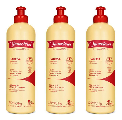 Kit 03 Cremes Yamasterol Barbosa E D-pantenol 320ml - Multi