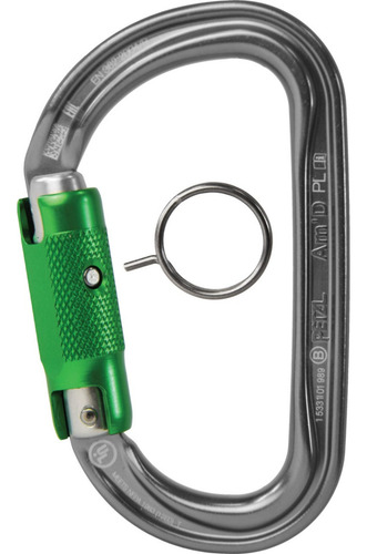 Mosquetón Petzl Am'd Pin Lock Rope Access Rescate Aventura Color Gris