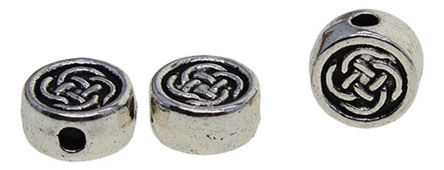 2 X 100 Uds Plata Nudo Irlandés Espaciador De Metal 6x3mm ~