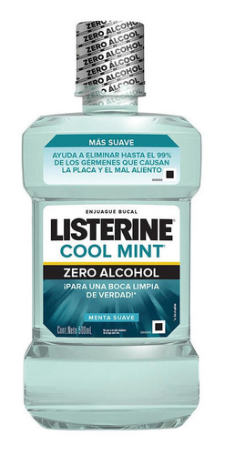 Enjuague Bucal Listerine® Cool Mint Zero Alcohol X 500 Ml
