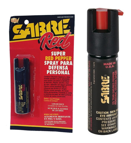 Gas Pimienta Sabre Red 14 Gr Paralizante Usa Defensa