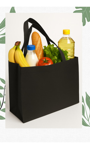 Bolsas Verticales Ecologicas 43x38x10polipropileno 100 Pzas Negro Larga