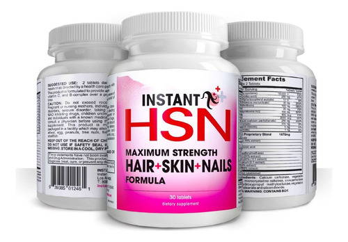 Instant Hsn Suplemento Cabello Piel Uñas Fuerza Máxima