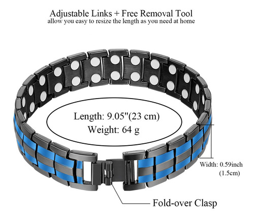 Feraco Pulsera Magnética For Hombre Pulsera Magnética De