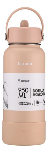 Botella Térmica Terrano 950ml. C/pico. Y Accesorios Color Rosa