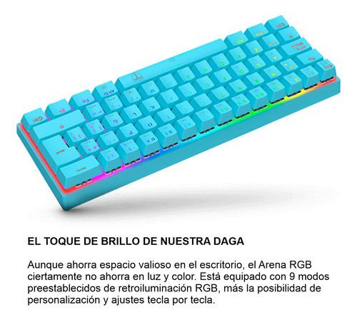Teclado Gamer Mecánico 60% / T-dagger T-tgk321b-rgb-sp Arena
