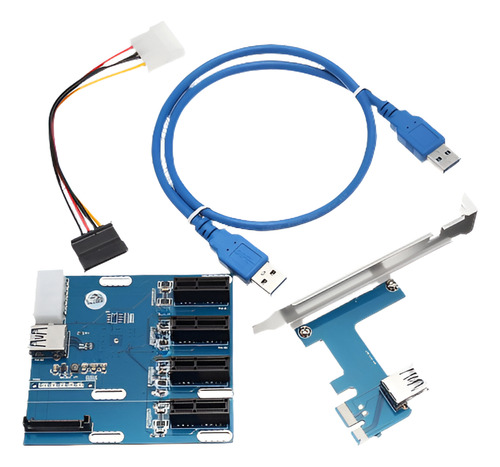 Pci-e 1 X Usb 3.0 Expansión 1 A 4 Puertos Switch Multiplicad