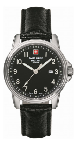Reloj Swiss Alpine Military Leader Ladies 7711.1537sam Negro Plateado Plateado