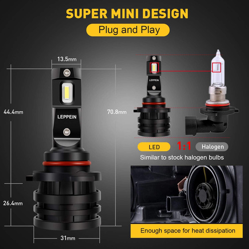 6000lm 9145/9140 / H10 / 9045/9040 Bombillas Led De Luz Anti