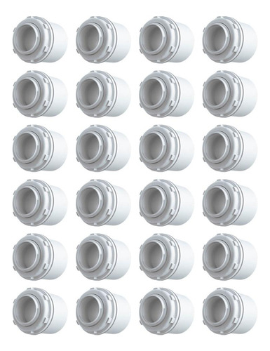 Kit Com 24 Conectores Box Reto 1 Branco Inpol - 383