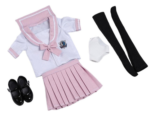Traje De Uniforme De Colegiala A Escala 1:6, Ropa Para