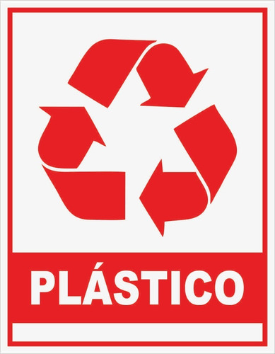 Kit 3 Adesivos Para Lixeira Plástico Reciclável 14cm X 18cm