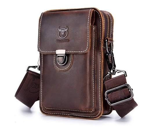 Bolsa de Cintura Hombre Clásico Bolsa Crossbody Piel genuina