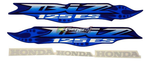 Kit Adesivo Jogo Faixas Moto Honda Biz 125 2007 Es Azul