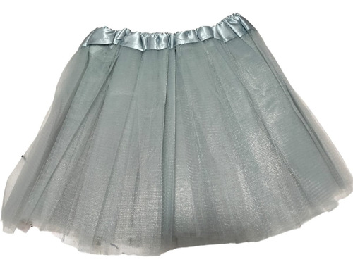Tutu Liso Falda Tul Para Niña 3 Capas Disfraz Escolar Ballet