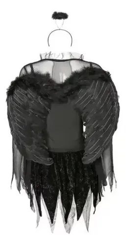 Disfraz De Ángel Negro Alado For Fiesta De Halloween