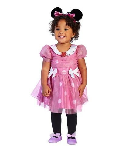 Disfraz Minnie Mouse Rosa Con Balaca Bebé Disney Store Eeuu