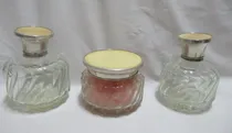 Comprar Antigua Polvera Y Perfumeros Cristal Plata 800 Ivory (5872)
