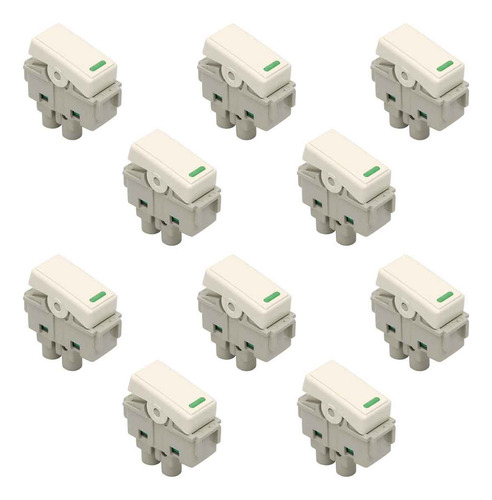 Apagador De Tecla Marfil Yeilite 127v-10a Tipo Venecia 10 Pz Color Crema