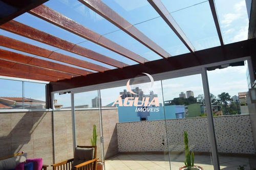 Cobertura Totalmente Mobiliada Com 2 Dormitórios À Venda, 70m² + 70m² Por R$ 563.900 - Vila Pires - Santo André/sp - Co0968