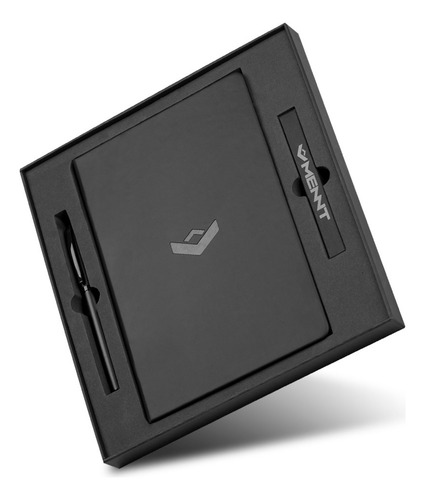Cuaderno Negro Planner Hojas Negras A5 Agenda Con 2 Lápices