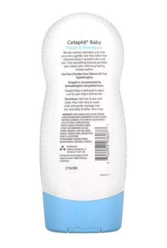 Shampoo E Sabonete Cetaphil Baby 230ml - Importado Alemanha