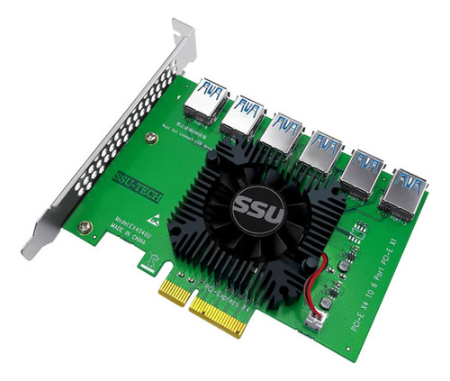 Tarjeta Vertical Usb 3.0 De Ssu Pci Express 1 A 6 Riser Para