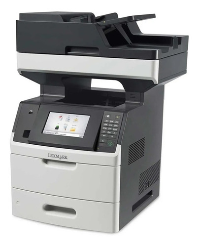 Impressora multifuncional Lexmark MX711DHE 110V branca e cinza