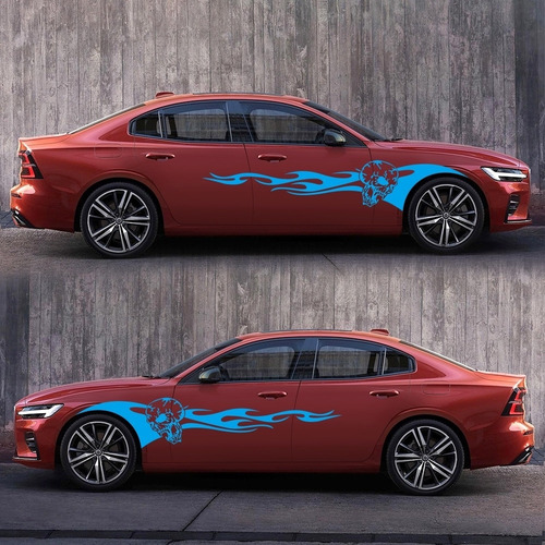 Conjunto De Adesivos De Carro D-964 Com Desenho De Caveira E