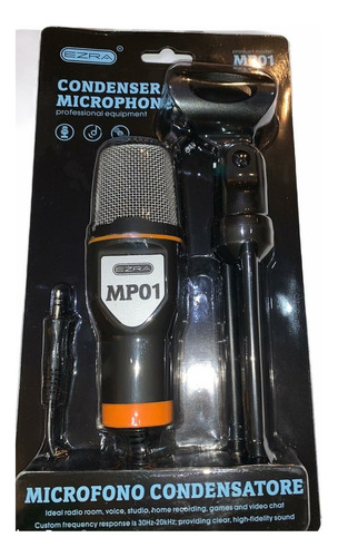 Micrófono Condensado Profesional Mp01 + Brazo Incluido