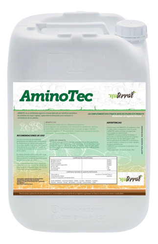 Fertilizante Organico Aminotec® Bidon 20 Litros Aminoacidos