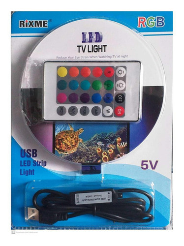 Cinta Led Rbg Luces Multicolor 5 Metros Con Su Control 