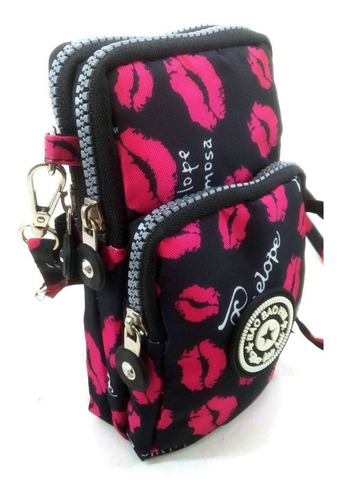 Imagen 2 de 10 de Mini Morral Porta Celular Tres Cierres Bandolera Impermeable