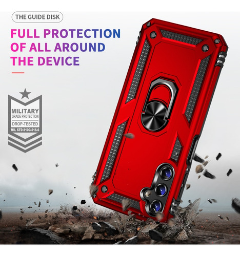 Funda Uso Rudo Shockproof Para Galaxy A14 4g/ 5g + Cristal