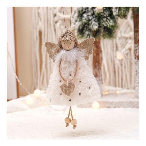 Nuevo Colgante Navideño Con Diseño De Niña Ángel, 3 Piezas