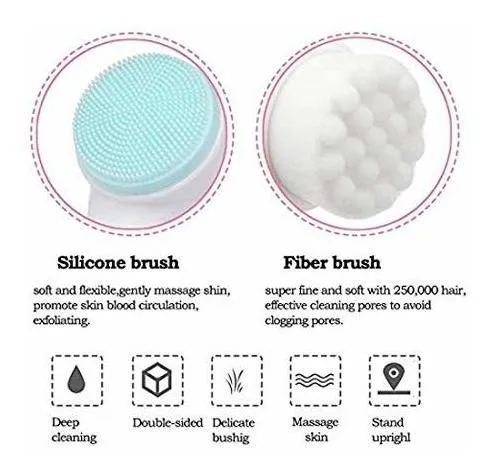 Manuales - Face Brush - Manual Facial Cleansing, 1pcs Double