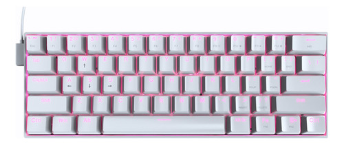 Imagen 1 de 9 de Teclado Mecánico Redragon Dragonborn White Led Rosa Sw Brown