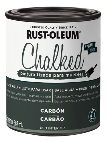 Pintura Chalked Brochable Carbón 1/4g  Rust Oleum