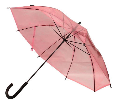 Paraguas Transparente Vinílico Grande Lluvia - Sheshu Home Color Rosa