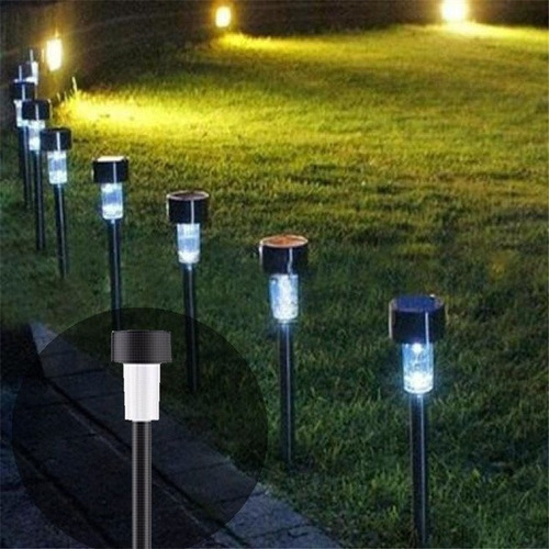 Bh Compatible 12 Focos Linternas Led Solares Estaca Jardín Y