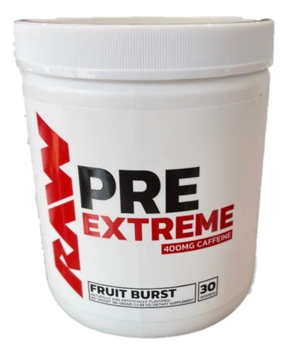 Pre Entreno Extreme Raw Nutrition 30 Serv Los Sabores Sabor Kiwi Blueberry