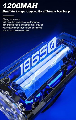 Luz Bicicleta Doble - Solar Recargable Con Bocina 140db Azul