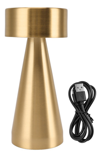 D Sensor De Toque De Mesa Led Portátil De Metal Dourado De