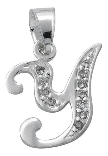 Imagen 22 de 23 de Dije De Iniciales En Plata Con Zirconias 0.925 Mod. 334-356